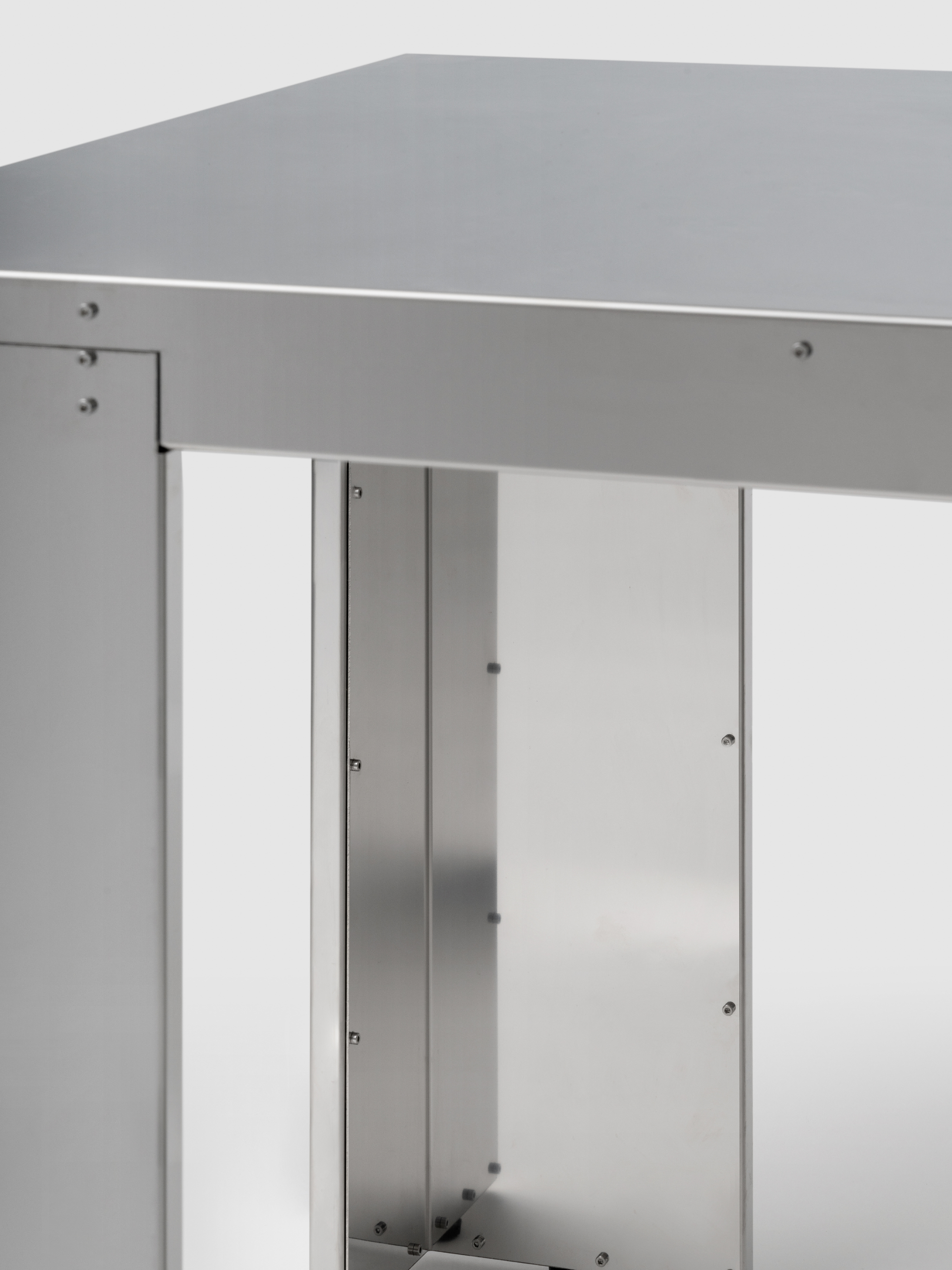 The modern steel dining table design that evolves through use
