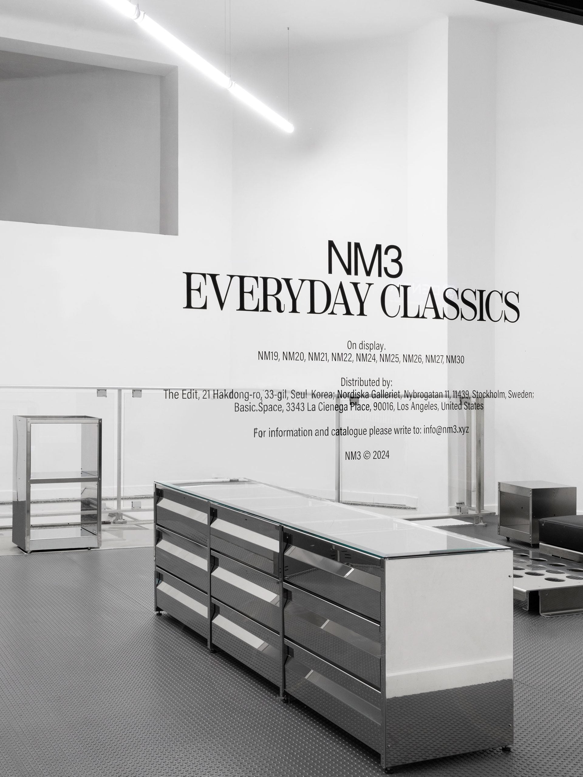 Stainless steel bookshelf — NM3 Everyday Classics
